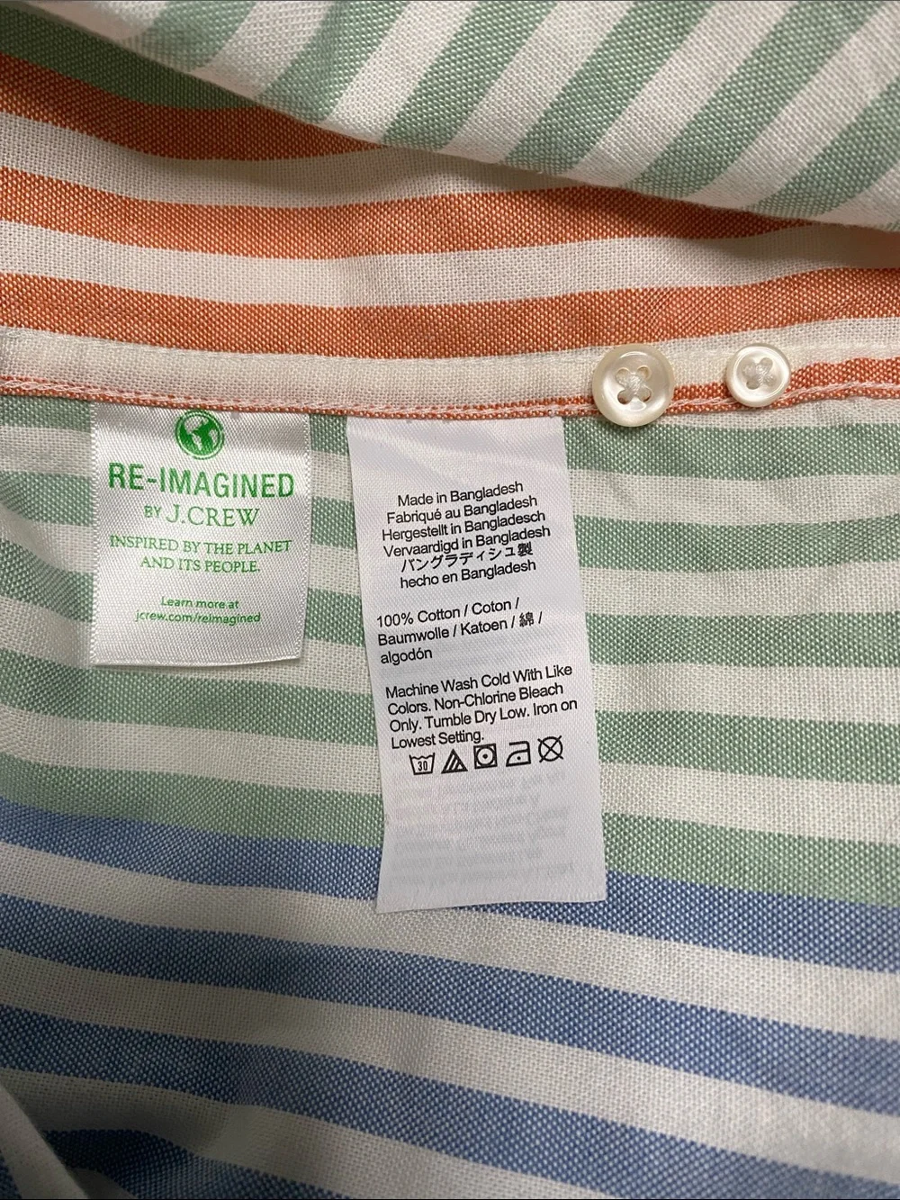 J. Crew Multistripe Pastel Button-Down Shirt